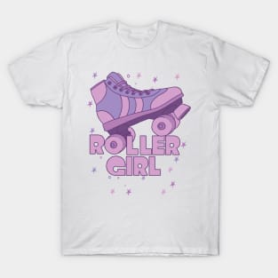 Roller Girl Roller Skating Derby Pink Lavender T-Shirt